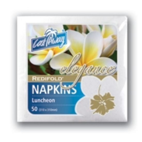 Napkin Lunch GT (1/8th) Fold White Elegance Redi-Fold 50pk