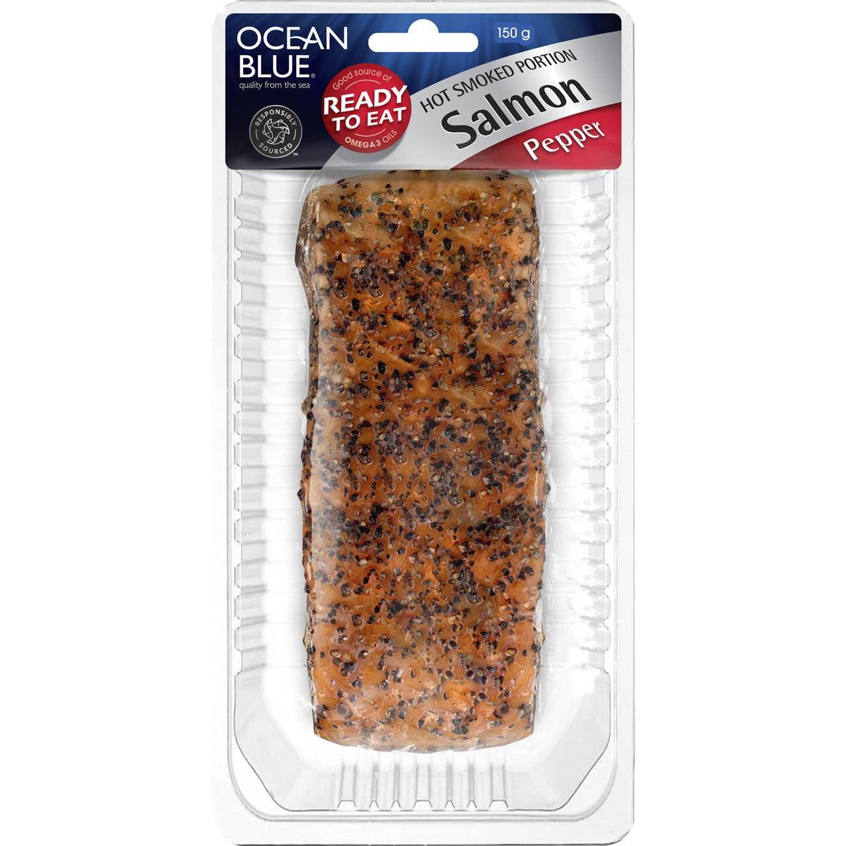 Ocean Blue Hot Smoked Salmon Pepper 150g