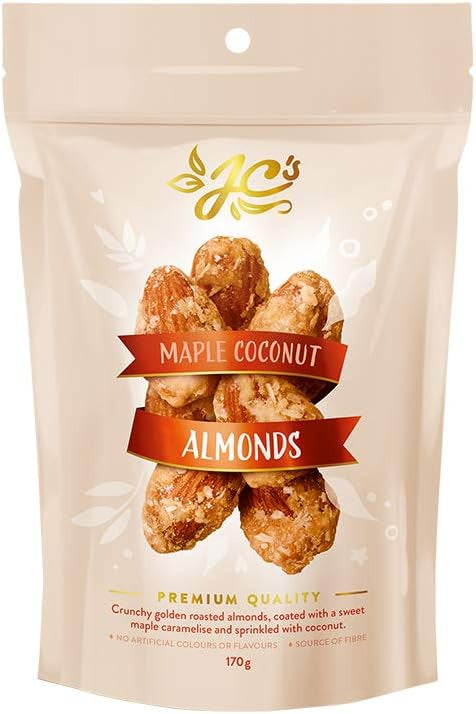 JC's Deluxe Maple Coconut Almonds 170g