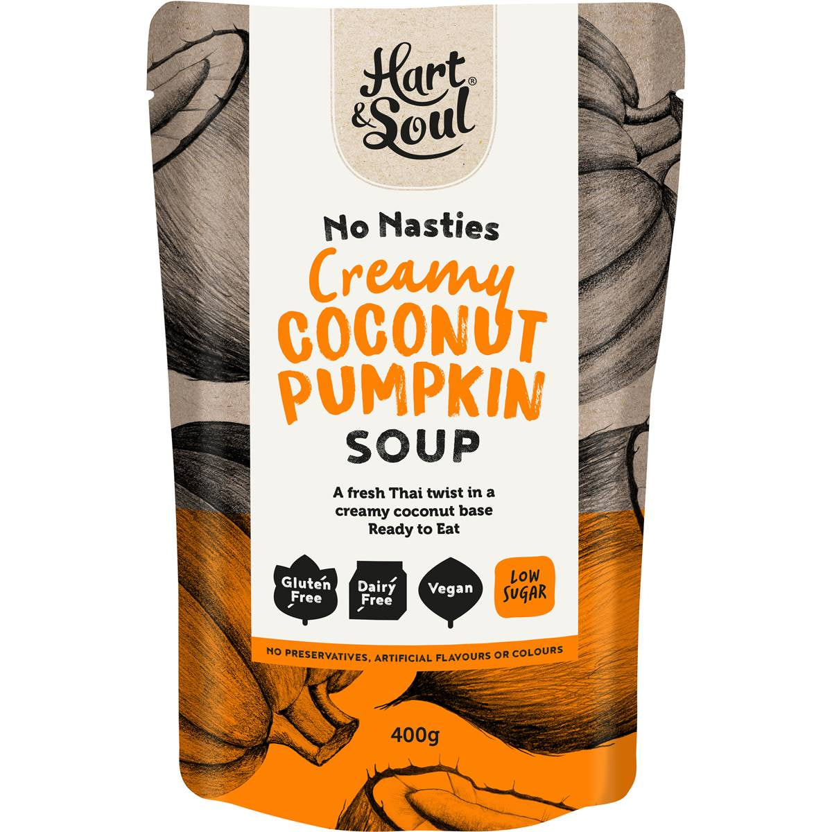 Hart & Soul Soup Creamy Coconut & Pumpkin  GF 400g