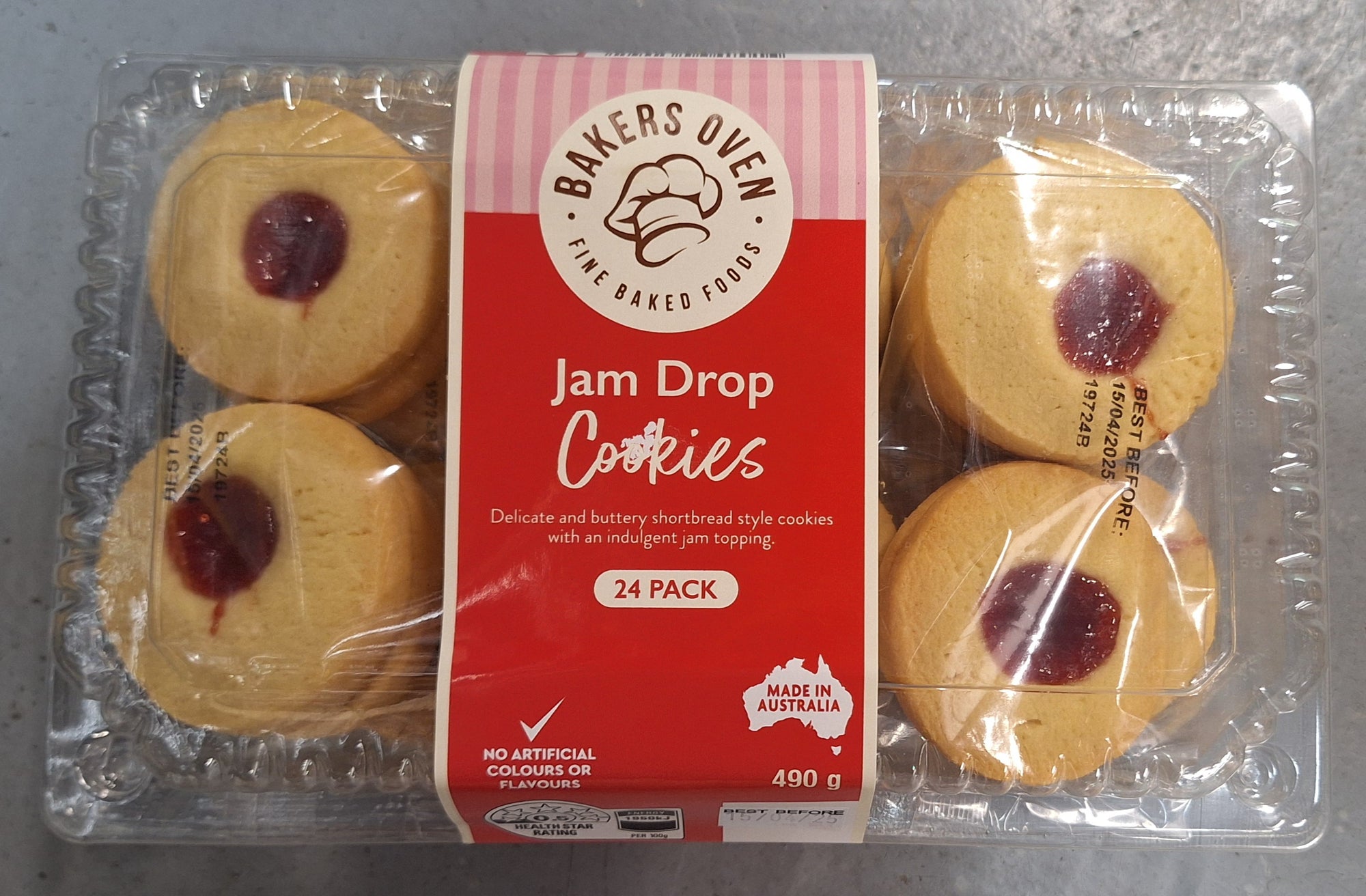 Bakers Oven Jam Drop Cookies pk24