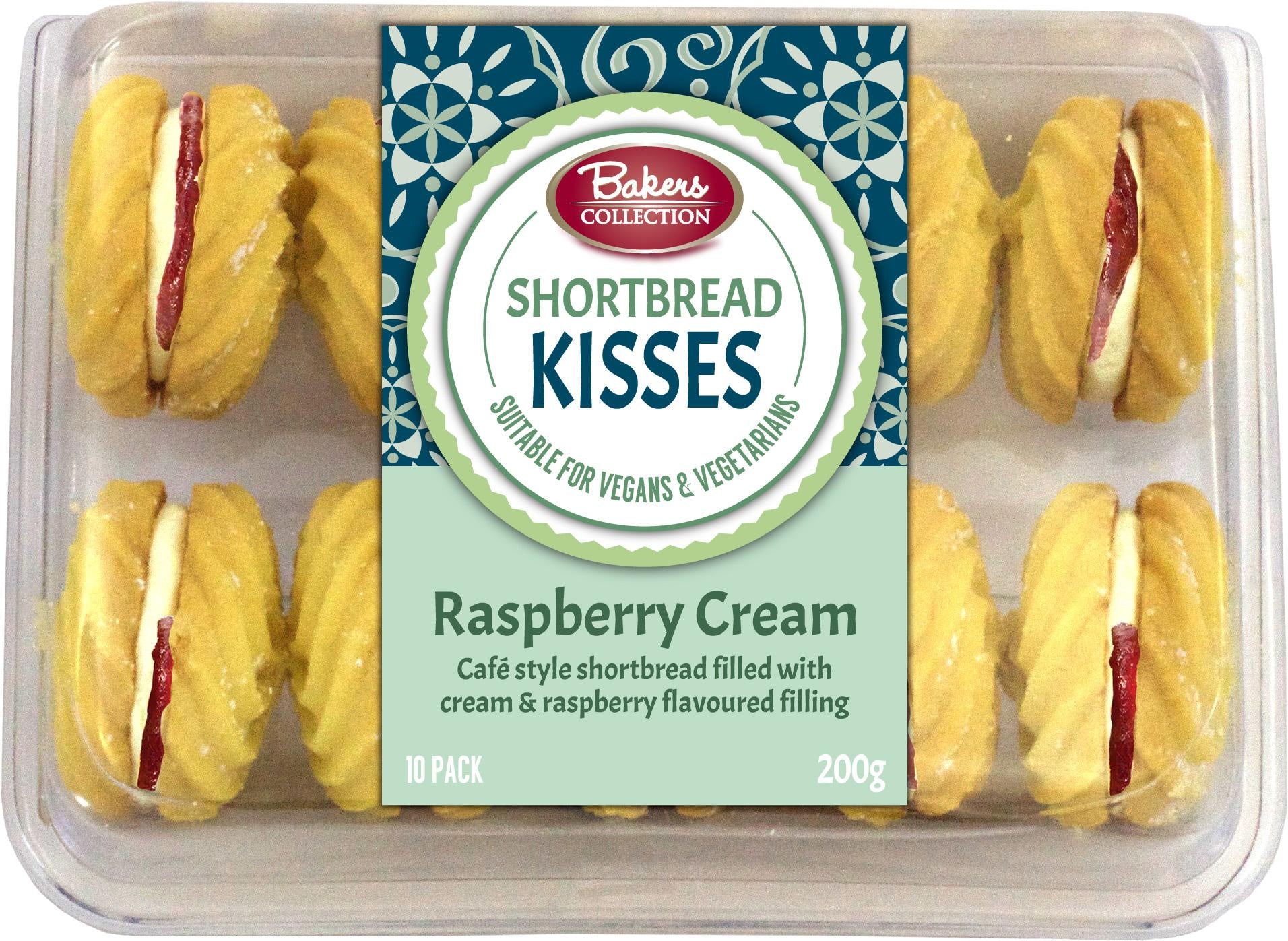 Bakers Collection Shortbread Kisses - Raspberry Cream 200g