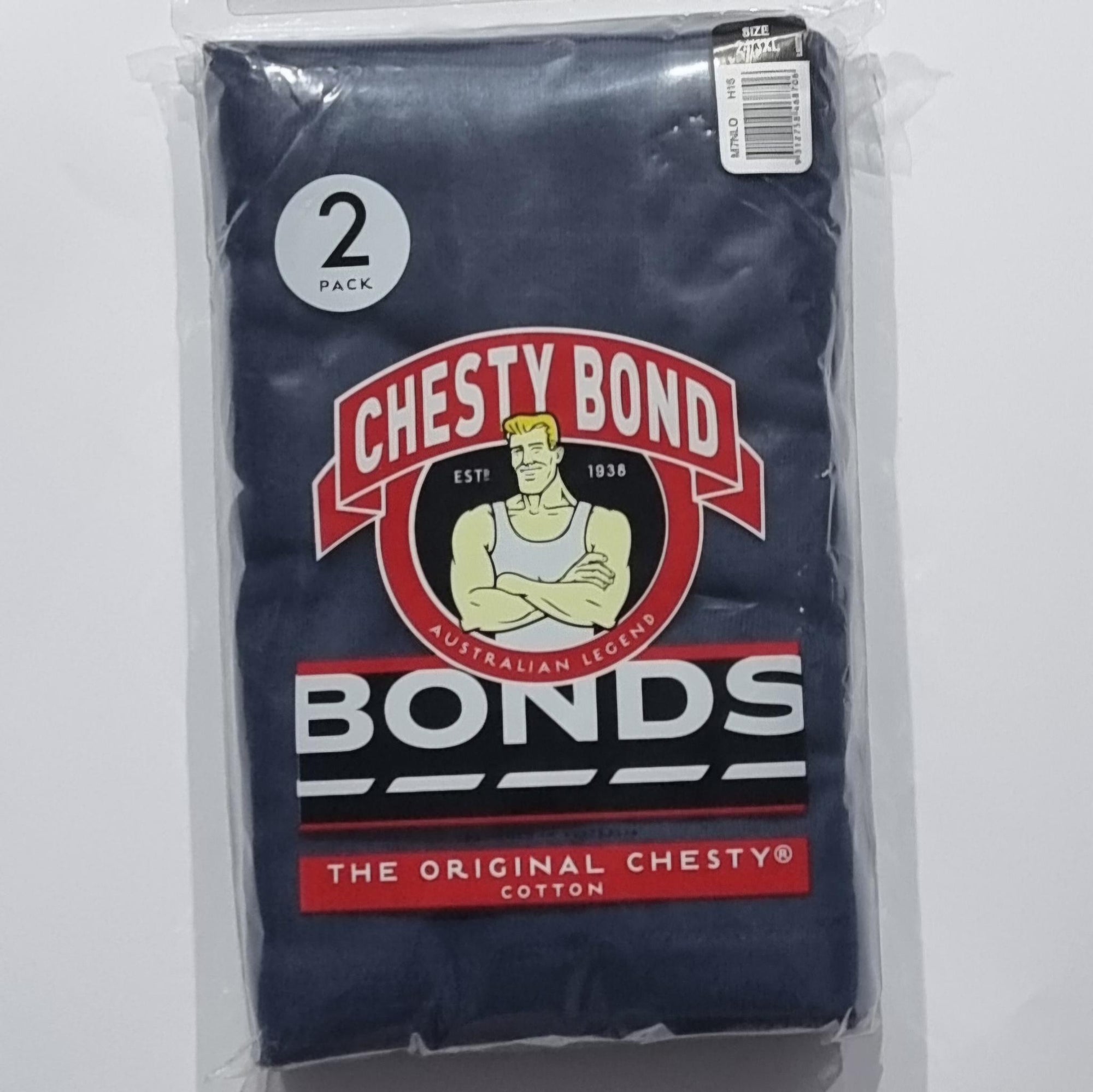 Bonds Mens Chesty Singlet / Navy - 2pk