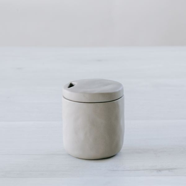 Flax Sugar Pot Grey