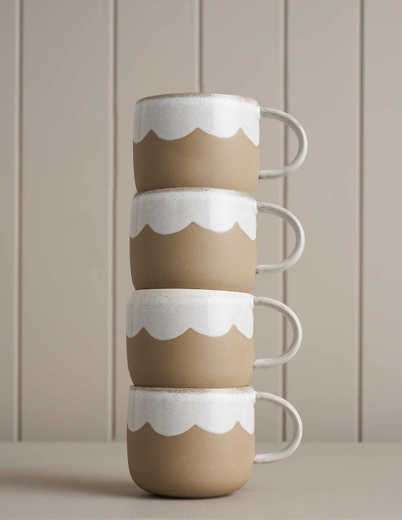 Robert Gordon Snow Scallop Mug 4PK