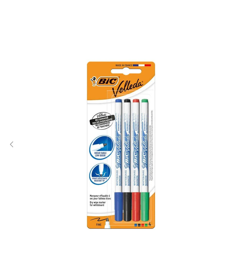 BIC Whiteboard Marker Assorted Colours 4PK