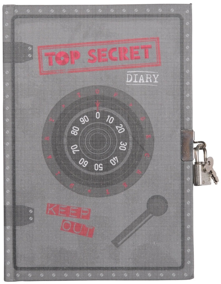 Tiger Tribe Lockable Diary - Top Secret