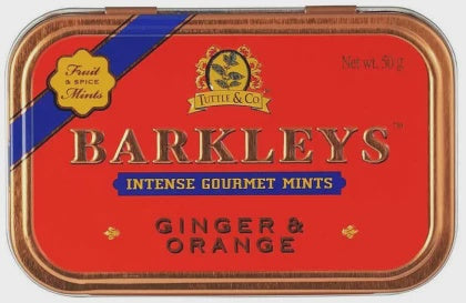 Barkleys Mints Ginger and Orange Tin 50g