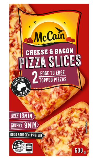 McCain Pizza Slices Cheese & Bacon 600g