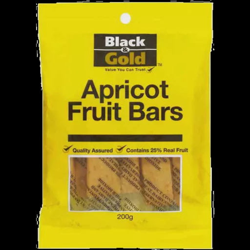 Black & Gold Fruit Bars Apricot 200g