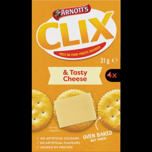 Arnotts Clix & Tasty Cheese 4pk