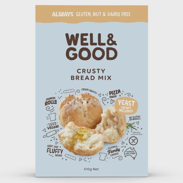 Well And Good Crusty Bread Mix & Yeast Gluten Free 410g