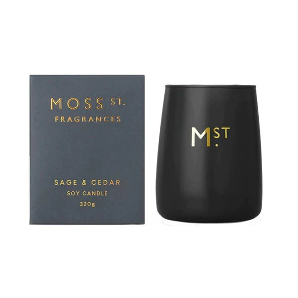 Moss St Candle 320g  Sage & Cedar