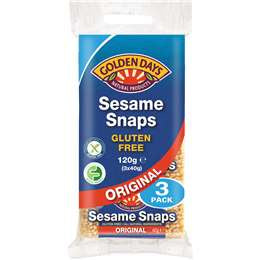 Golden Days Sesame Snaps GF 3 x 40g