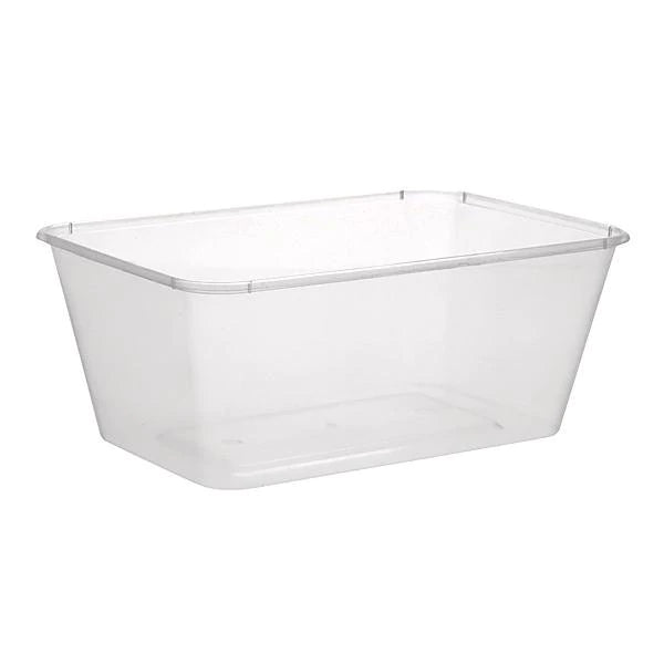 Genfac Plastic Rectangle Container 1000ml 50pk