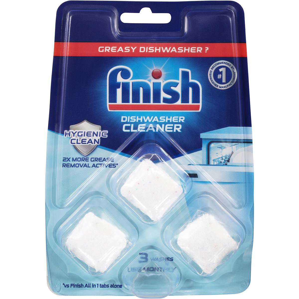 Finish Dishwasher Cleaner Tabs 3Pk