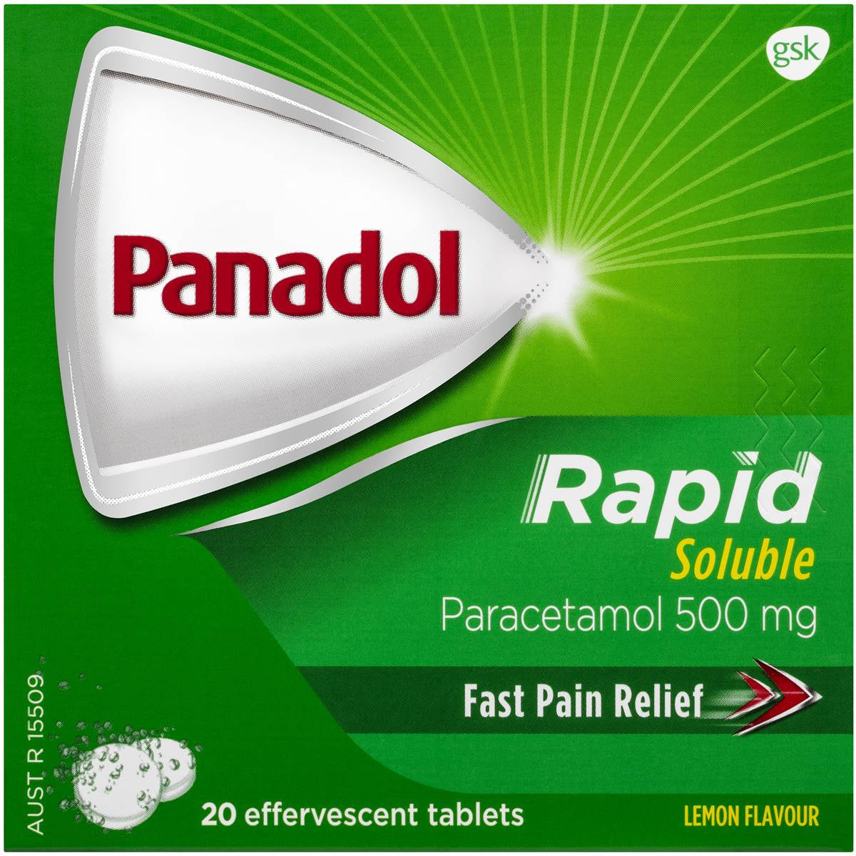 Panadol Rapid Soluble Tablets  500mg 20 Pack