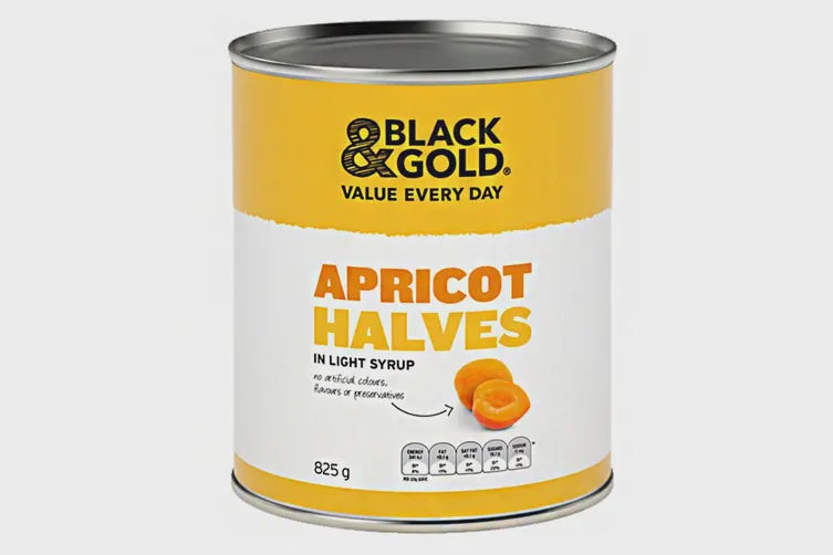 Black & Gold Apricot Halves in Syrup 825g