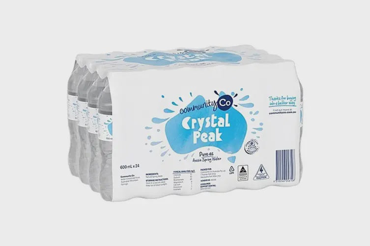 Community Co Crystal Peak Spring Water 24 x 600ml