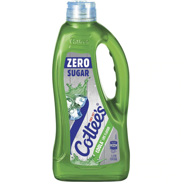 Cottee's Cordial Zero Sugar  Coola 1L