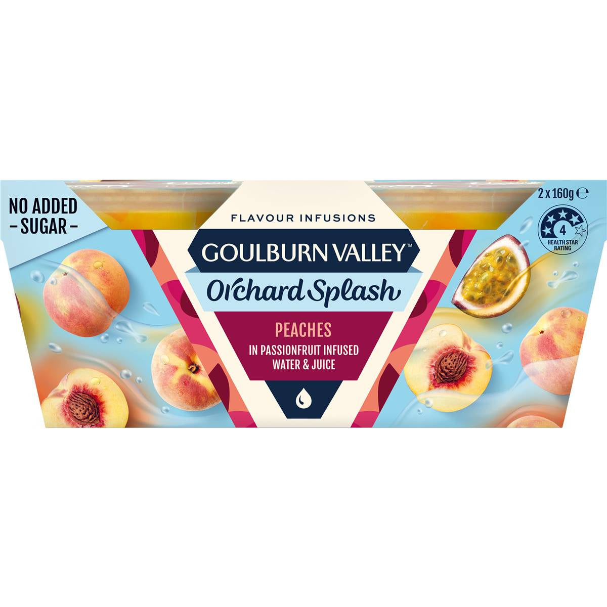 Goulburn Valley Orchard Splash Peaches in Passionfruit 2 x 160g