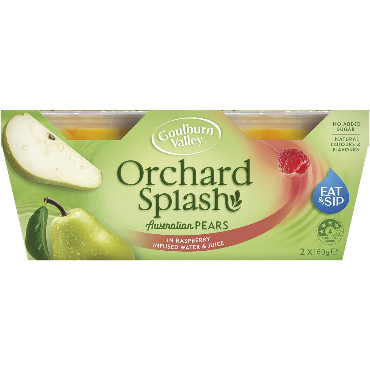 Goulburn Valley Orchard Splash Williams Pears in Raspberry  2 x 160g