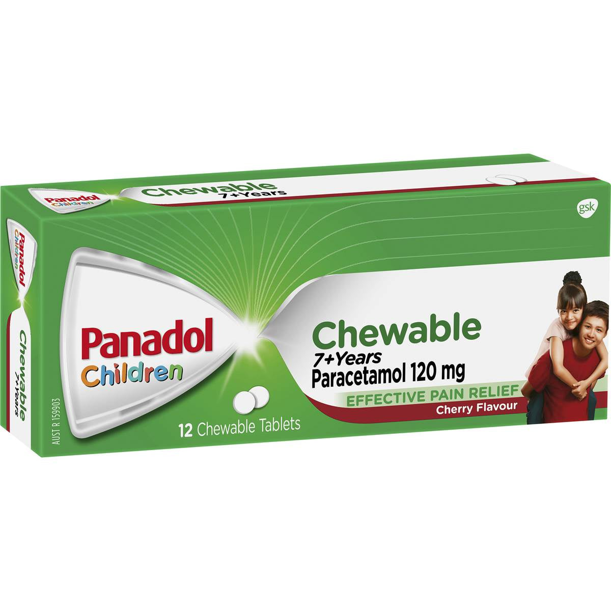 Panadol Childrens Chewable Tablets Cherry Flavour 12 Pack