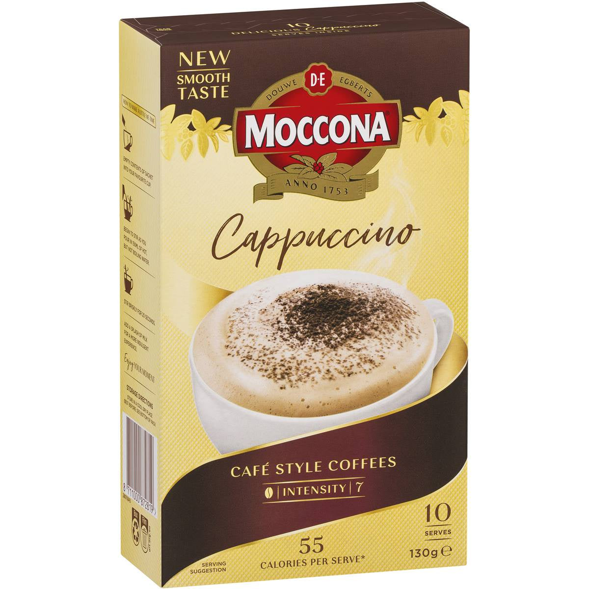 Moccona Cappuccino satchets 10 serves