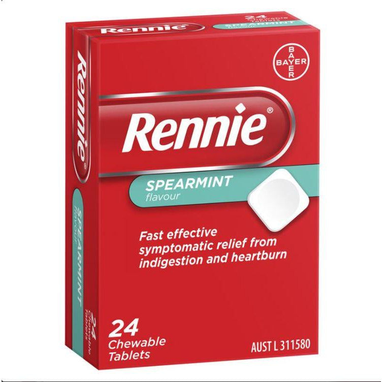 Rennie Antacid Tablets Spearmint 24 pack