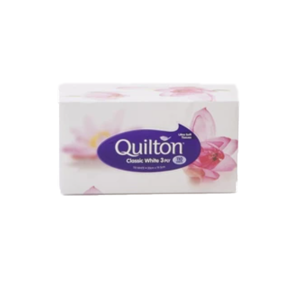 Quilton 3 ply 110s White Facial Tissue **