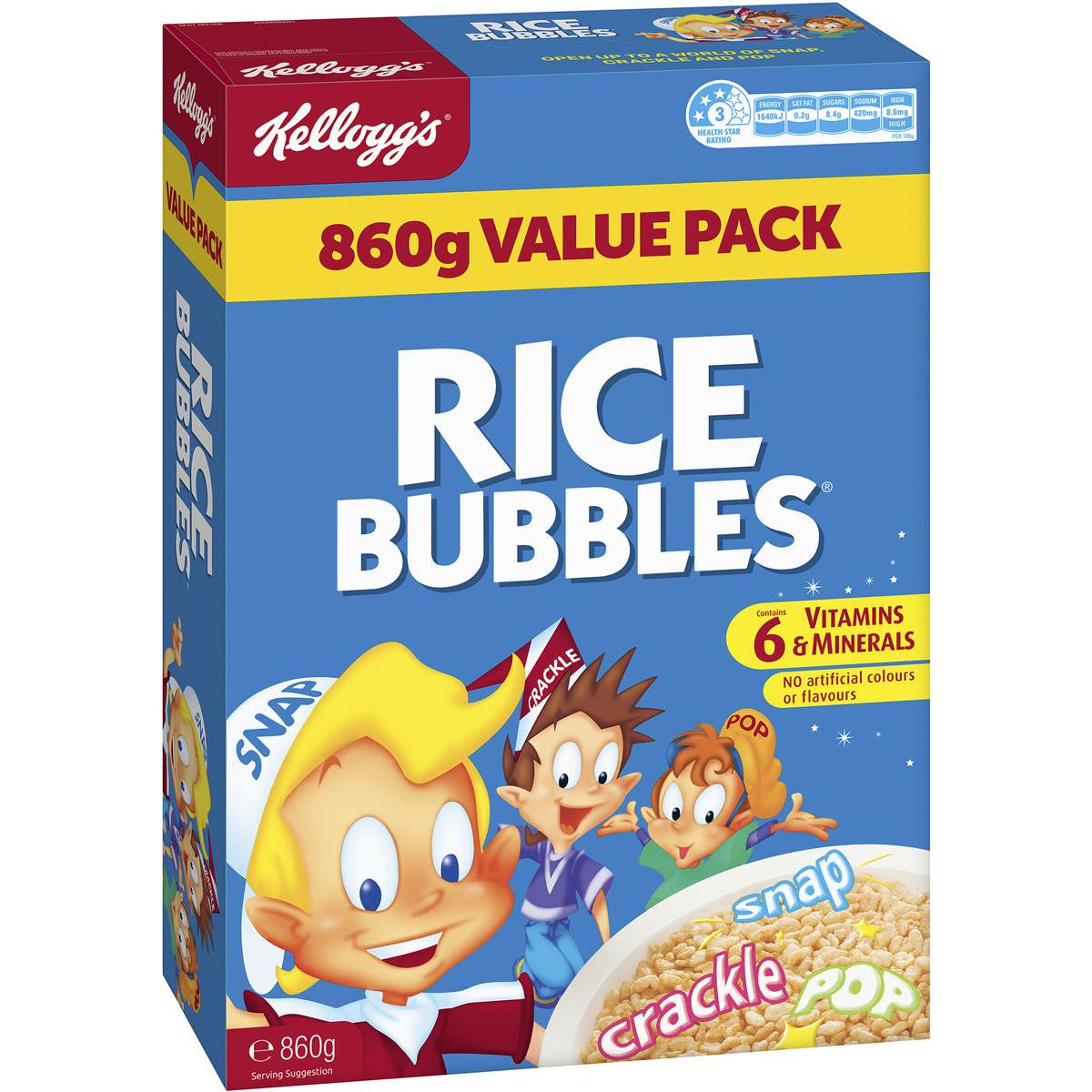 Kellogg's Rice Bubbles 860g