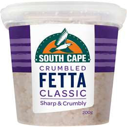 South Cape Crumbled Fetta Cheese 200g