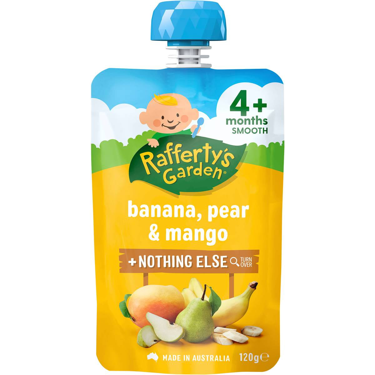 Rafferty's Garden Smooth Banana, Pear & Mango 4 Month 120g