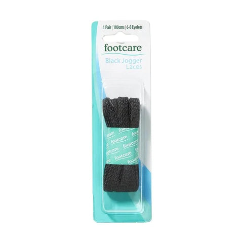 Footcare Black Jogger Laces 100cm