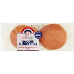 Bakery DuJour Brioche Burger Buns 4pk 200g