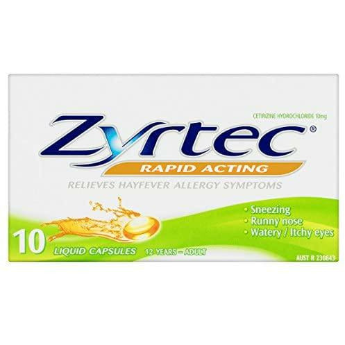 Zyrtec Rapid Acting Liquid Capsules10pk