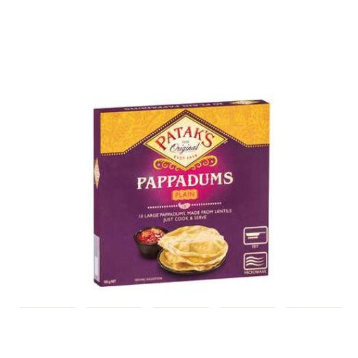 Patak's Pappadums Plain Large 10 pk