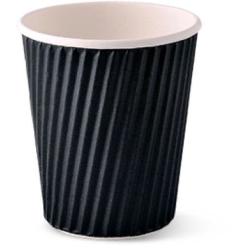 Detpak Black Check Ripple Coffee Cup 8oz 25pack