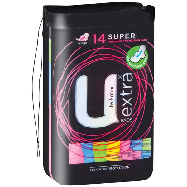 U By Kotex Maxi Pads Super Wing 14 **