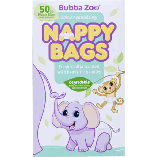 Bubba Zoo Nappy Bags 50 pk