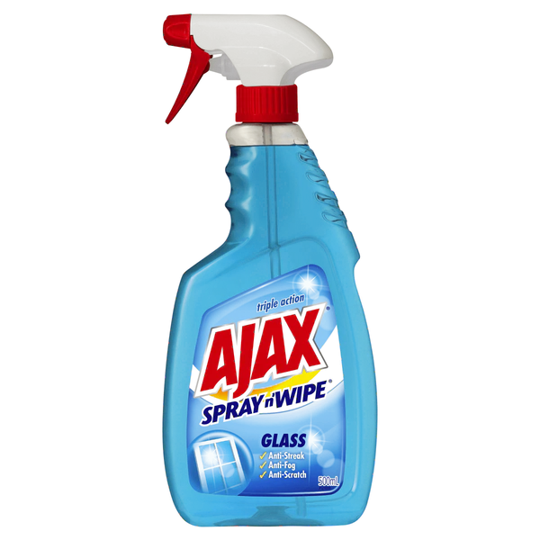 Ajax Spray and Wipe Trigger Glass Cleaner 500ml