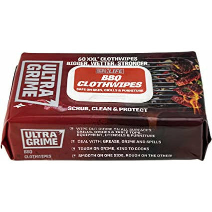 UltraGrime BBQ Clothwipes XXL 60pk **