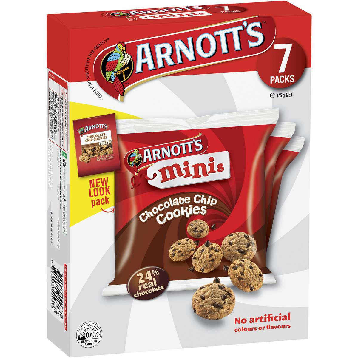 Arnott's Mini Choc Chip Cookies 7pk 175g