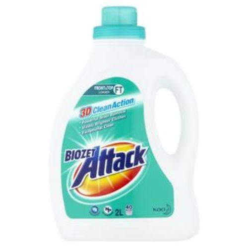 Biozet Attack Laundry Liquid Front & Top Loader 2L