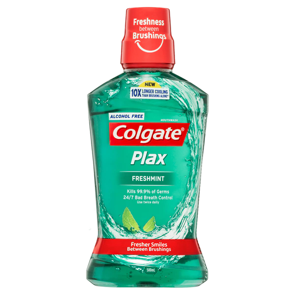 Colgate Mouthwash Plax Freshmint Alcohol Free 500ml