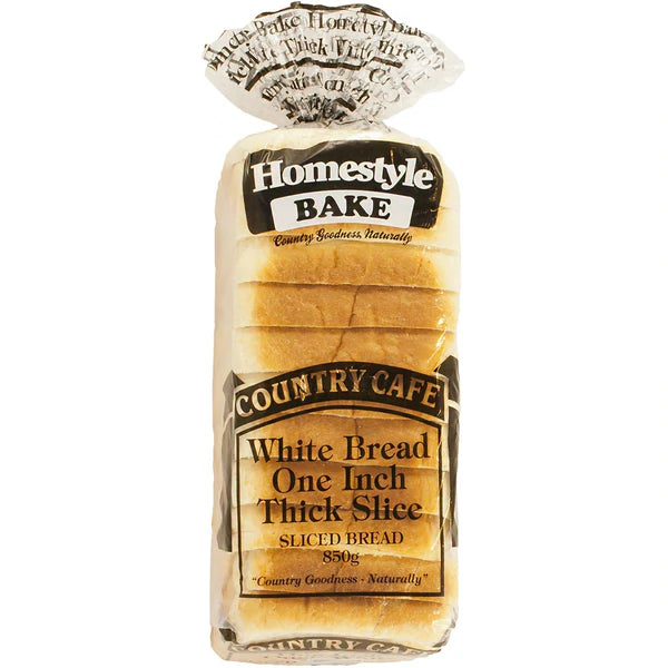 Homestyle Bake White One Inch Cafe Thick Sliced Bread 850g