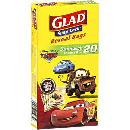 Glad Snap Lock Sandwich Bags 20pk Boys