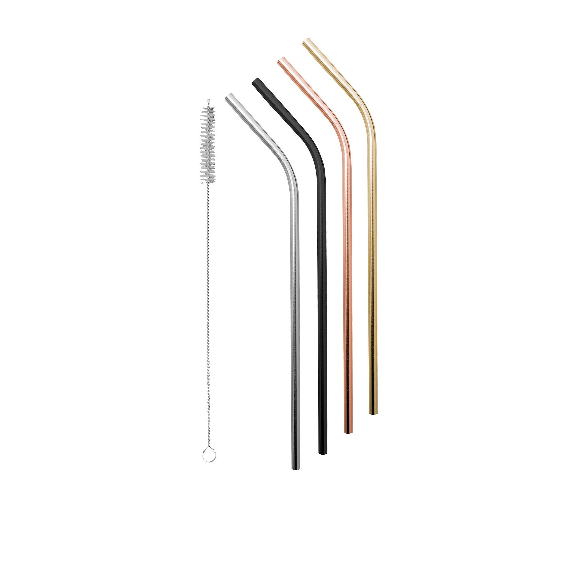 Avanti S/S Straws Precious Metals - Set of 4