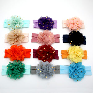 Baby Headbands - Large / Gold Spot Flower