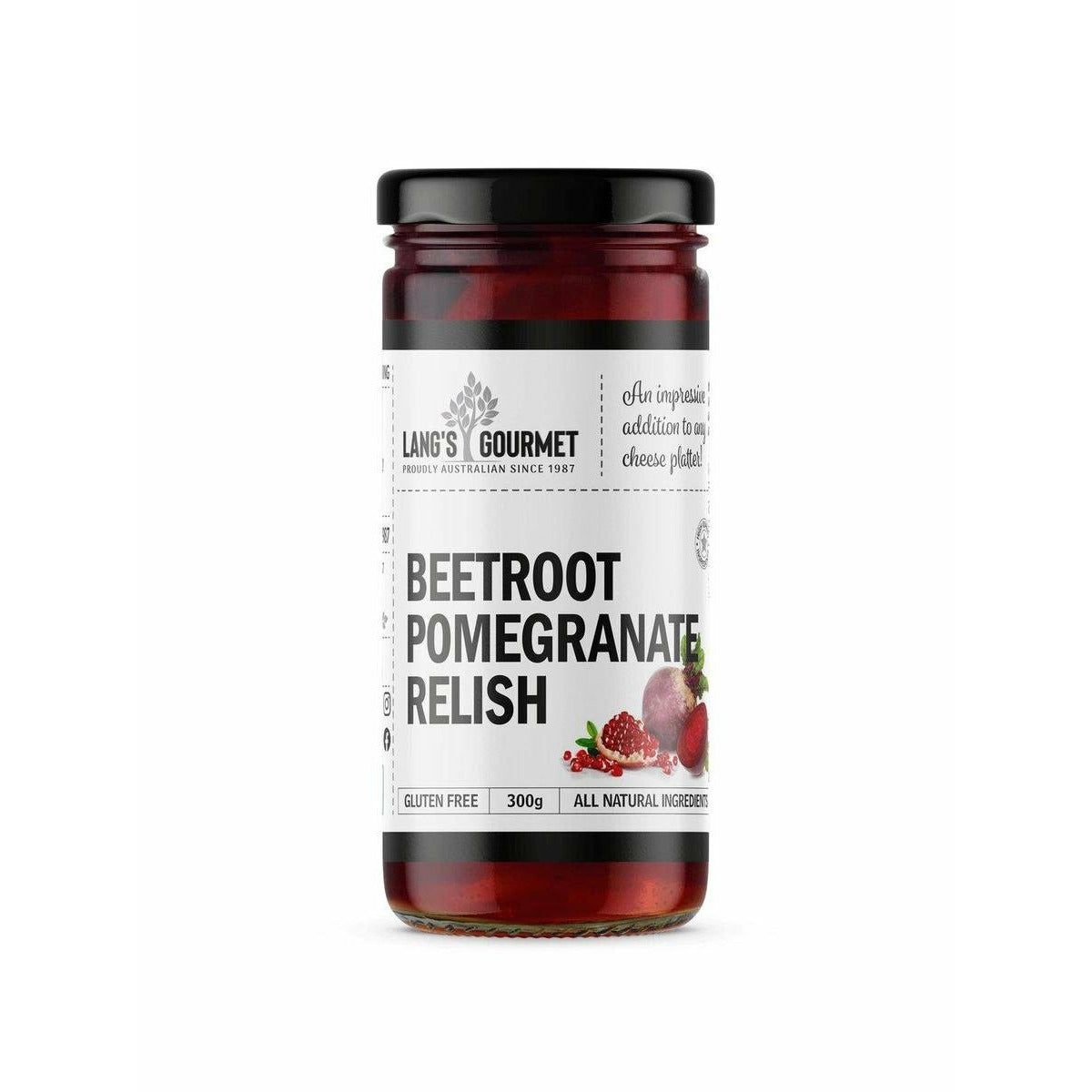 Lang's Gourmet Beetroot Pomegranate Relish 300g